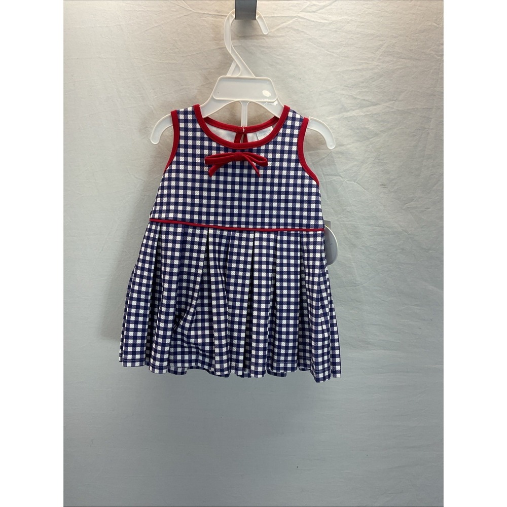 New Edgehill Collection Gingham Blue Dress Shorts Baby Girl Sz 12M